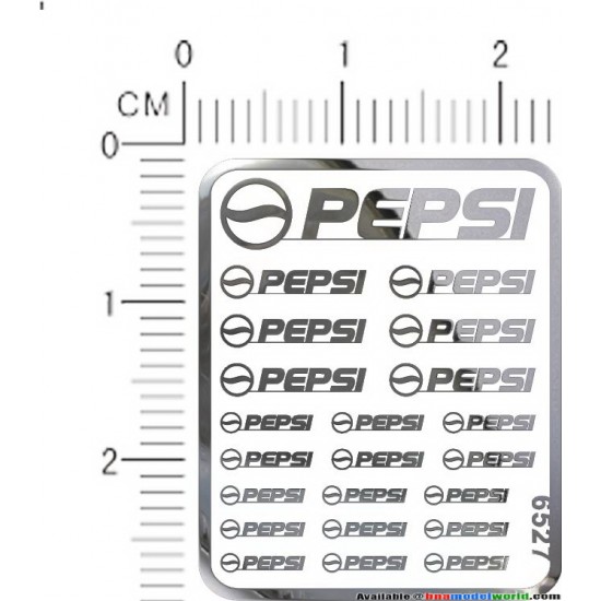 Pepsi Metal Logo Stickers for 1/12, 1/18, 1/20, 1/24, 1/43 Scales