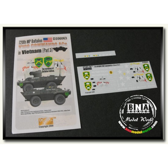 Decals for 1/35 720th Military Police Battalion V100s in Vietnam (Pt3)