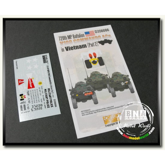 Decals for 1/35 720th Military Police Battalion V100s in Vietnam (Part 2)
