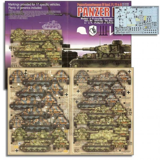 1/72 GD, 18.PzAbt, 11.PD, DR Panzer IVs (Ausf. F1/F2/G) Decals