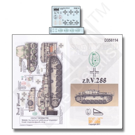 1/35 StuG III Ausf D in Afrika Decals