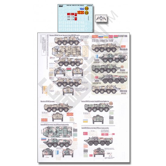 Decals for 1/35 BTR-80s Around the World