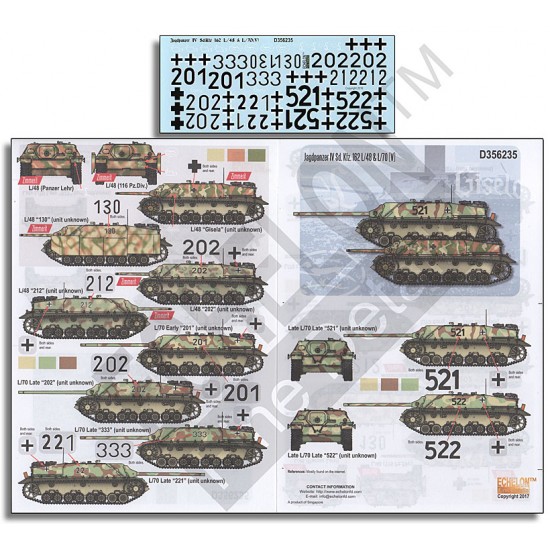 1/35 Jagdpanzer IV SdKfz.162 L/48 and L/70 (V) Decals