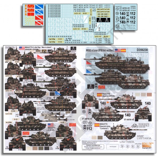 1/35 M60A3s in Europe (OPFOR Units and Others) Decals