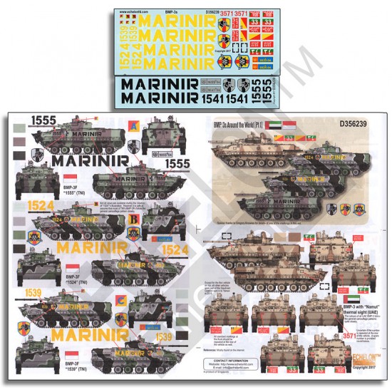 1/35 Decals for BMP-3s Around the World Part 1 
