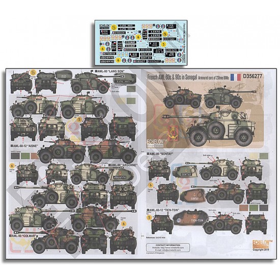 Decals for 1/35 French AML 60s & 90s in Senegal