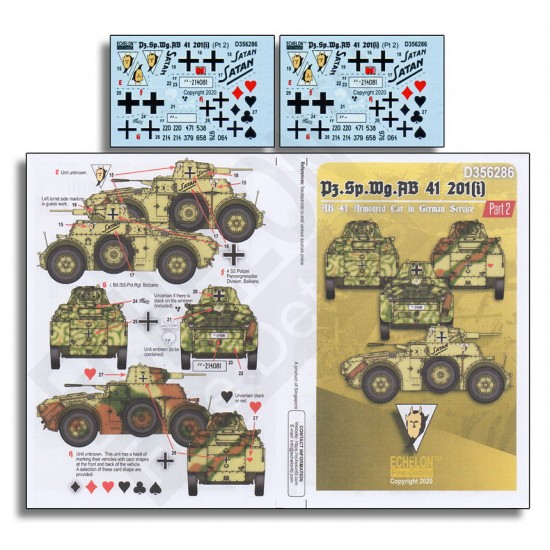 Decals for 1/35 Pz.Sp.Wg.AB 41 201(i) Part. 2