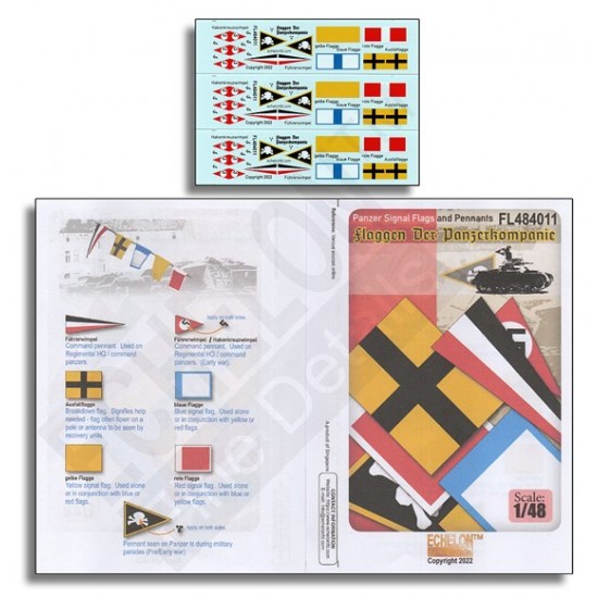 Decals for 1/48 WWII Panzer Signal Flags and Pennants