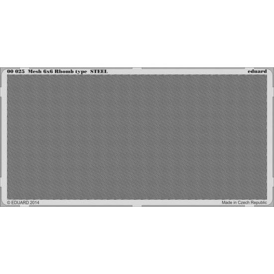 Metal Mesh 6x6 Rhomb Type (Steel, 1 photo-etched sheet)