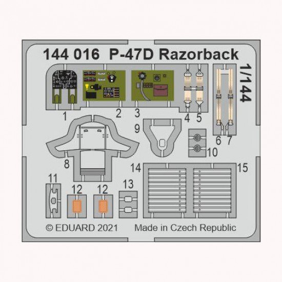 1/144 Republic P-47D Razorback Detail set for Eduard/PLATZ kits