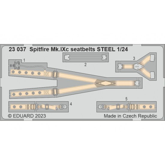 1/24 Supermarine Spitfire Mk.IXc Seatbelts Detail Set for Airfix kits