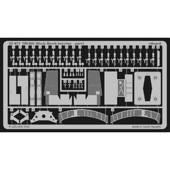 Photoetch for 1/35 UH-60L Blackhawk Interior for Academy kit