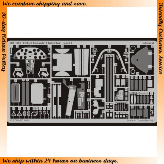 Photoetch for 1/32 Vought F4U-4 Corsair Interior for Trumpeter kit
