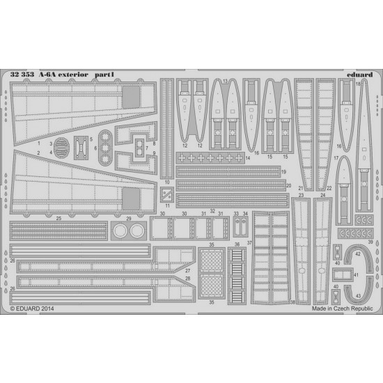 1/32 Grumman A-6A Intruder Exterior Detail-up set for Trumpeter kit (2 PE sheets)