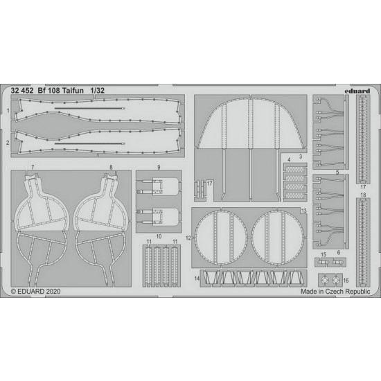 1/32 Messerschmitt Bf 108 Taifun Detail Set for Eduard kits