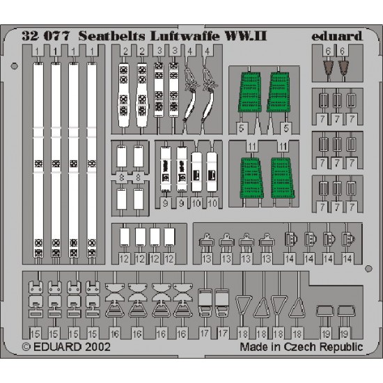 1/32 Luftwaffe Photo-etched Seatbelts WWII