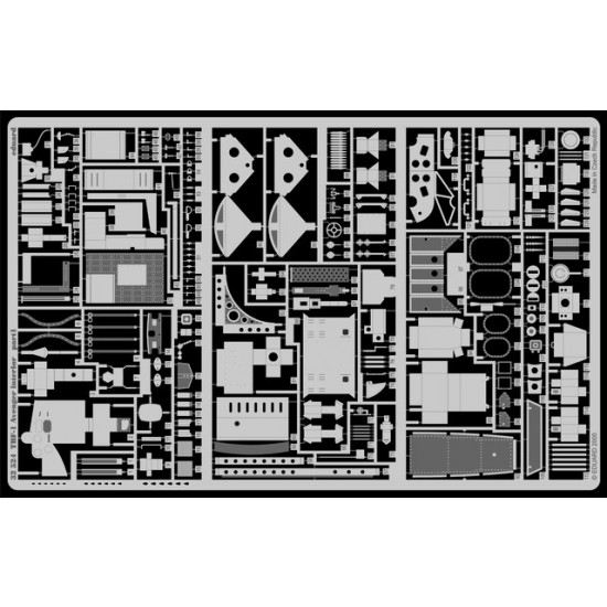 Colour Photoetch for 1/32 Grumman TBF-1 Avenger Interior for Trumpeter kit