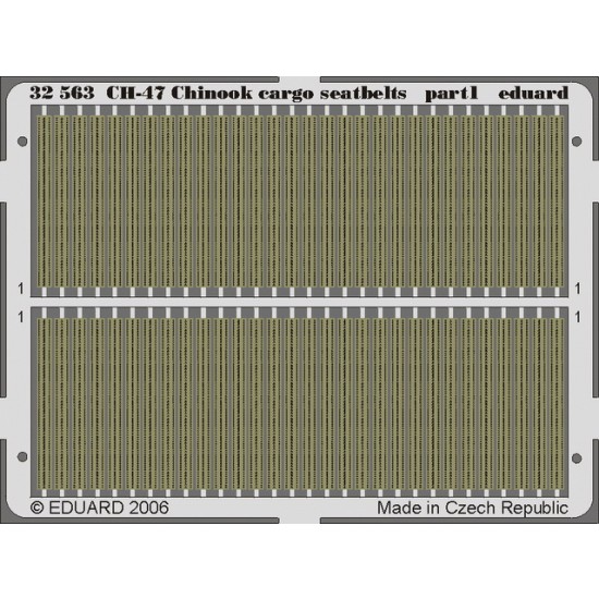 Photoetch for 1/35 Boeing CH-47 Chinook Cargo Seatbelts for Trumpeter kit