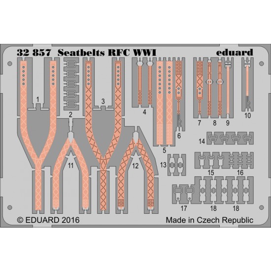 1/32 WWI RFC Seatbelts (1 Photo-Etched Sheet)
