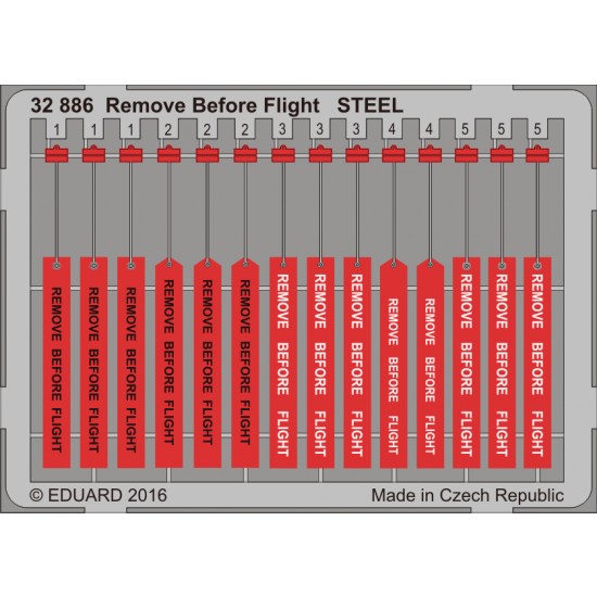 1/32 Remove Before Flight (Steel, 1 Photo-Etched Sheet)