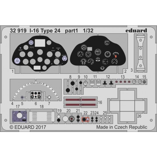 1/32 I-16 Type 24 Photo etched set for ICM kits