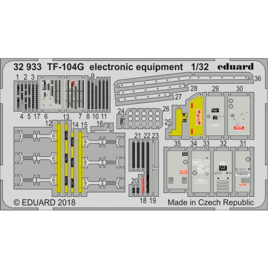 1/32 TF-104G Starfighter Electronic Equipment Detail Set (PE) for Italeri kits