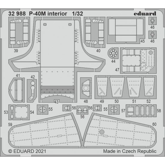 1/32 Curtiss P-40M Warhawk Interior Detail Set for Trumpeter kits