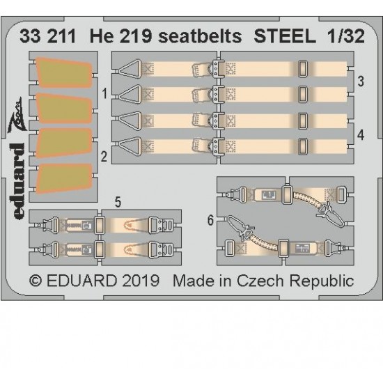 1/32 Heinkel He 219 Seatbelts for Revell kits