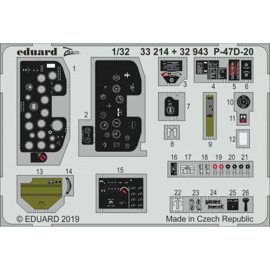 1/32 Republic P-47D-20 Detail set for Trumpeter kits