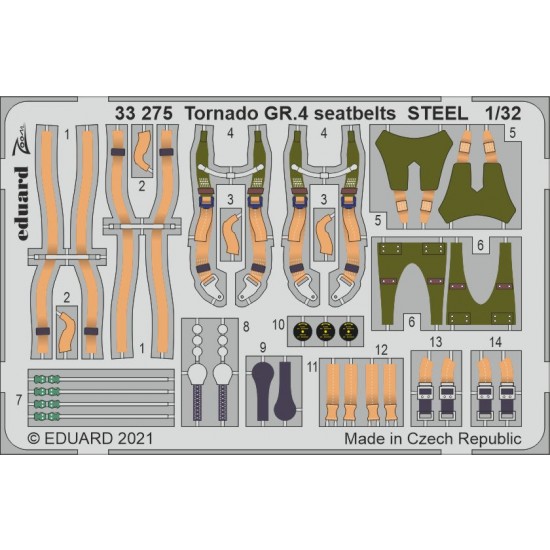1/32 Panavia Tornado GR.4 Seatbelts Detail set for Italeri kits