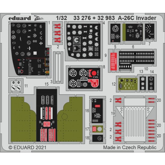 1/32 Douglas A-26C Invader Detail Set for HobbyBoss kits