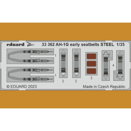 1/32 Bell AH-1G Cobra Early Seatbelts Photo-etched set for ICM kits
