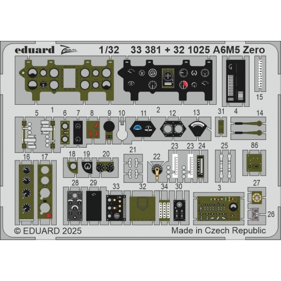 1/32 A6M5 Zero Detail set for Tamiya kits