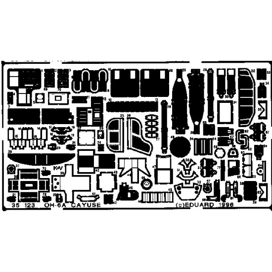 Photoetch for 1/35 Hughes OH-6A Cayuse for Dragon kit