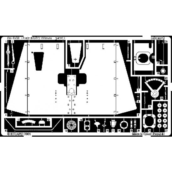 Photoetch for 1/35 Flakvierling 36/37 88mm for Tamiya kit