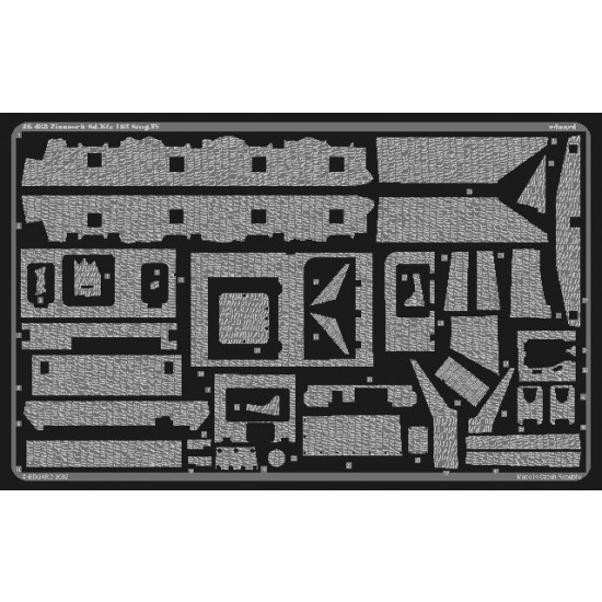 Photo-etched Zimmerit for 1/35 StuG.IV for Tamiya kit