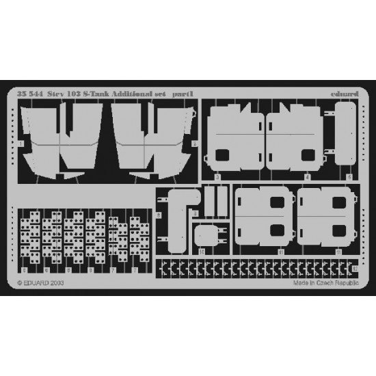 1/35 Swedish Strv 103 S-Tank Additional Photo-etched Parts for Trumpeter kit