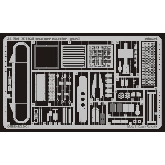 Photoetch for 1/35 M1025 Hummer Exterior for Academy kit