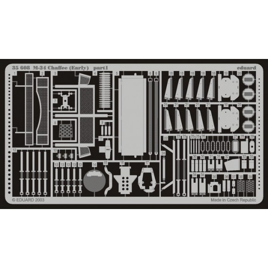 Photoetch for 1/35 M24 Chaffee for Italeri kit