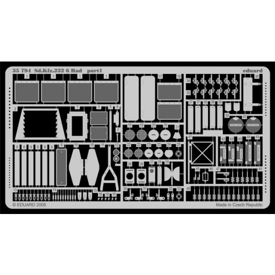 Photoetch for 1/35 SdKfz.232 (6-Rad) for Italeri kit