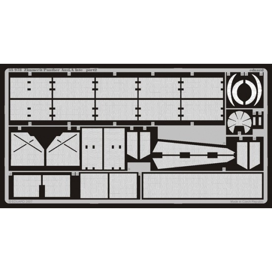 Photo-etched Zimmerit for 1/35 Panther Ausf.A late for Dragon kit