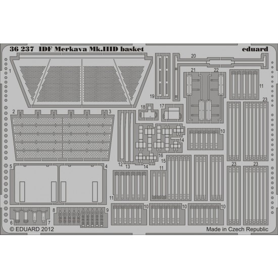 1/35 IDF Merkava Mk.IIID Photo-etched Basket for HobbyBoss kit #82441