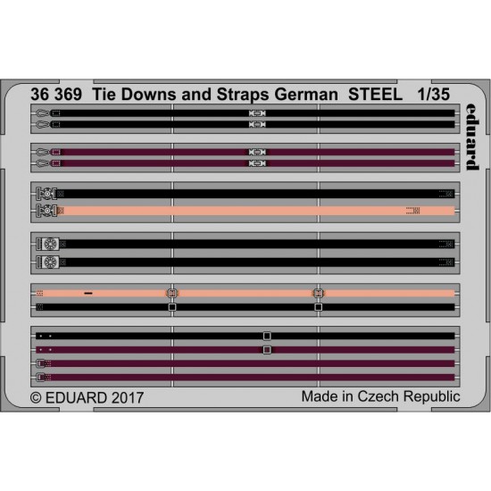 1/35 German Tie Downs and Straps (Steel) Photo-Etched Set