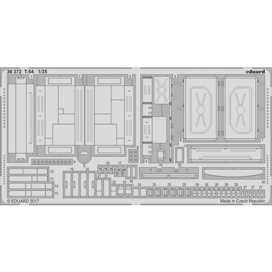 1/35 T-54 Boxes Photo etched set for MiniArt kits