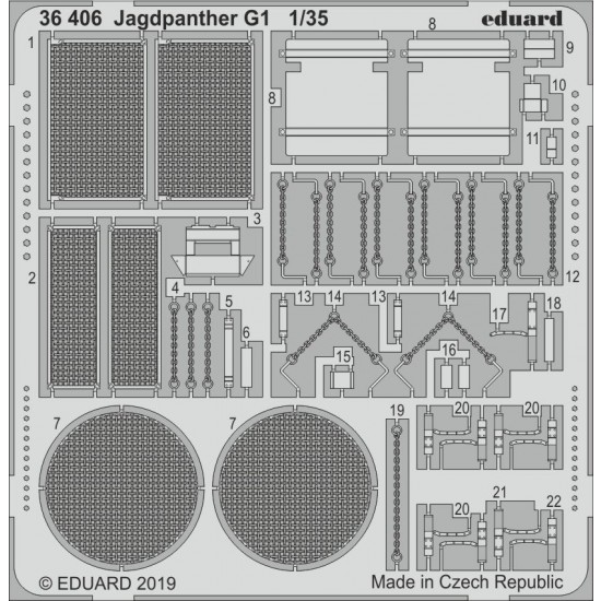 1/35 Jagdpanther G1 Photo-etched Detail set for Meng Models