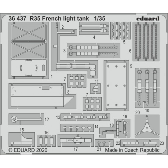 1/35 French Light Tank R35 Detail Set for Tamiya kits