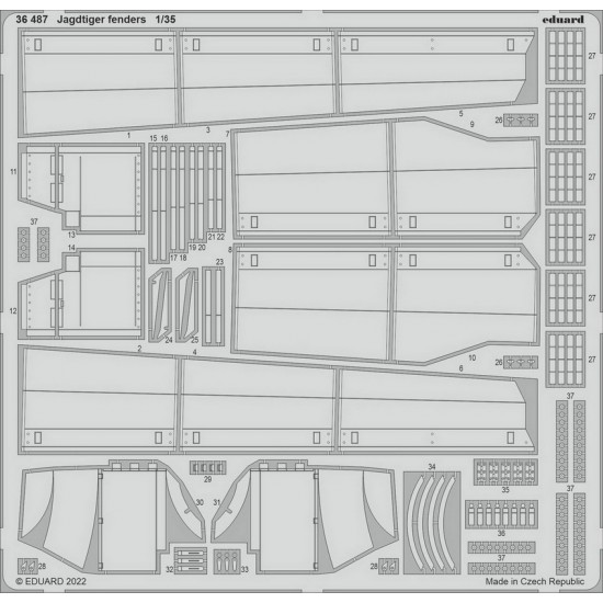 1/35 Jagdtiger Casemate-type Heavy Tank Destroyer Fenders Set for HobbyBoss kits