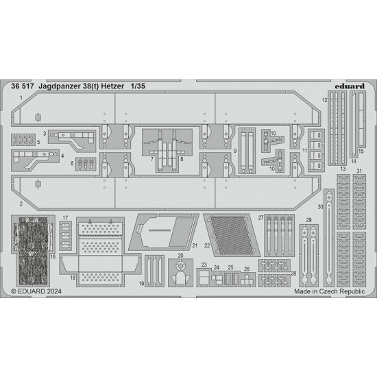 1/35 Jagdpanzer 38(t) Hetzer Detail Parts for Takom kits