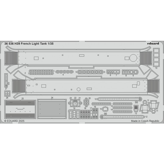 1/35 French H39 Light Tank PE set for Tamiya kits
