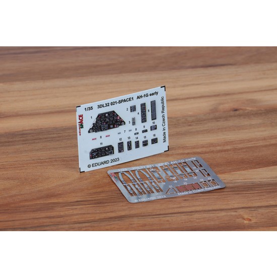 1/32 Bell AH-1G Cobra Early Cockpit (3d decal & pe seet) for ICM kits